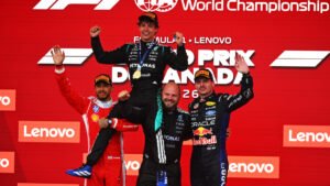 Canadian GP 2026 saw Kimi Antonelli claim a dramatic Mercedes victory in Montreal after George Russell retired, with Hamilton second and Verstappen third.