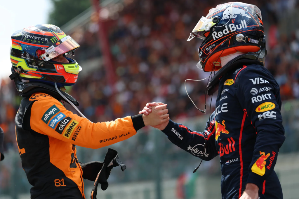 Oscar Piastri and Max Verstappen